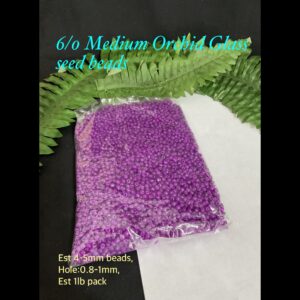 6/0 Medium Orchid Glass seed beads (est 1lb) 20% off!