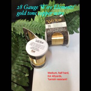 28gauge ‘Wire Elements’ Tarnish resistant gold tone wire (2 rolls)