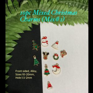 10pc Mixed Christmas Charms (Mix#1) 20% off!