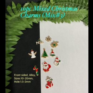 10pc Mixed Christmas Charms (Mix#3) 20% off!