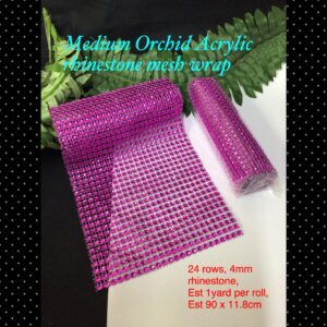 4mm Medium Orchid Acrylic mesh wrap (1yard)