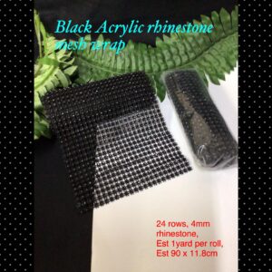 4mm Black Acrylic mesh wrap (1yard)