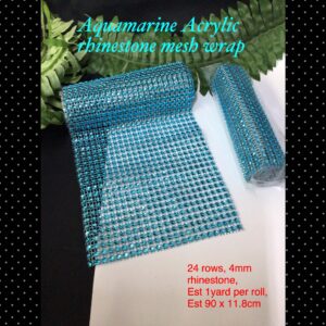 4mm Aquamarine Acrylic mesh wrap (1 yard)