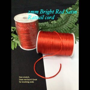 2mm bright Red Satin Rattail cord (est 100yards)