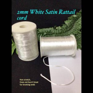 2mm White Satin Rattail cord (est 100yards)