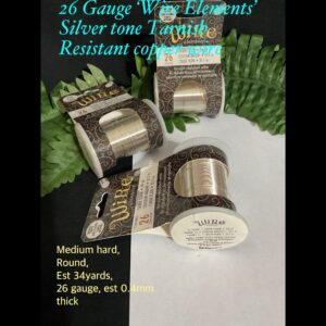 26gauge ‘Wire Elements’ Silver tone Tarnish Resistant Copper wire (est 34yards)