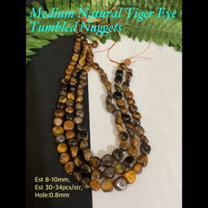 Medium Natural Tiger Eye Tumbled Nuggets (est 15.7")