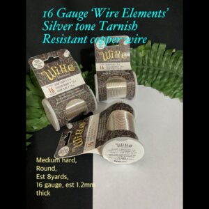 16gauge ‘Wire Elements’ Silver tone Tarnish Resistant Copper wire (est 8yards)