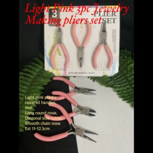 Light Pink 3pc Jewelry making pliers set