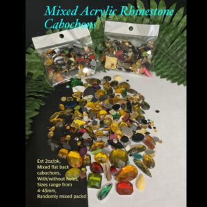 Mixed Acrylic Rhinestone Cabochons (est 2oz) 30% off!