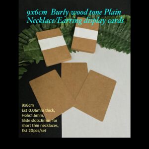 9x6cm Burly wood tone Plain Necklace/Earring display cards (est 20pcs)