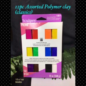 12pc Assorted Sculpey polymer clay set