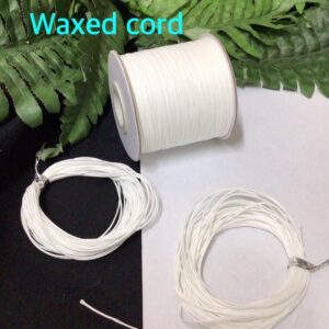 0.5mm White Korean Waxed cord (est 20ft)