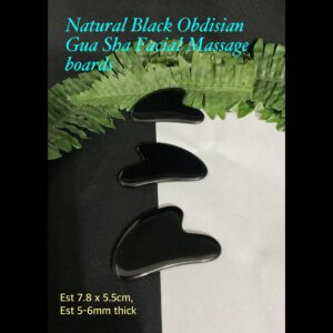 Natural Black Obsidian Gua Sha Facial Massage boards