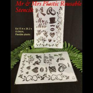 Mr & Mrs Plastic Reusable Stencils