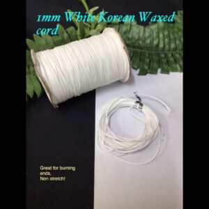 1mm White Korean Waxed cord (est 169-174yards)