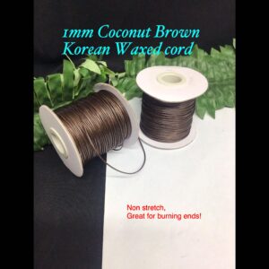 1mm Coconut Brown Korean Waxed cord (est 20ft)
