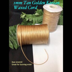 1mm Tan Golden Korean Waxed cord (est 169-174yards)