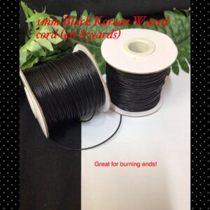 1mm Black Korean Waxed cord (est 85yards)