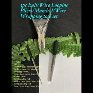 3pc Bail/Wire Looping Pliers/mandrel/Wire Wrapping tool set 10% off!