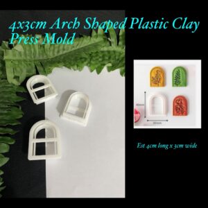 4x3cm Arch Shaped Plastic Clay Press Mold 10% off!
