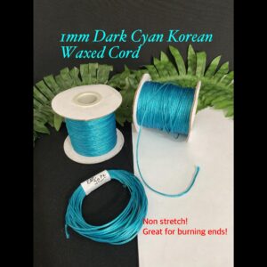 1mm Dark Cyan Korean Waxed cord (est 20ft)