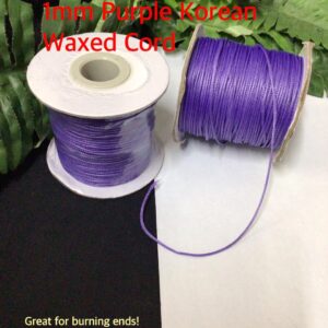 1mm Purple Korean Waxed cord (est 20ft)