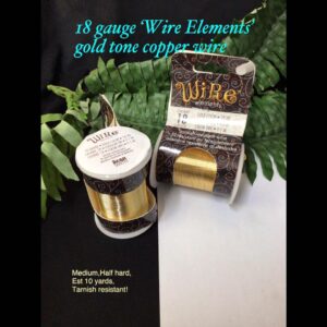 18gauge ‘Wire Elements’ Tarnish resistant gold tone wire (est 10yards) 2rolls