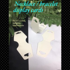 9.5cm Small Soft White Folding Necklace/Bracelet display cards (est 25pcs)