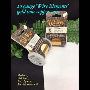 20gauge ‘Wire Elements’ Tarnish resistant gold tone wire (est 15yards) 2 rolls!