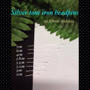 4.5cm 20gauge Silver tone Iron Headpins (est 100pcs) 20% off!