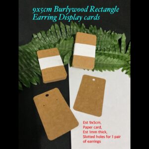 9x5cm Burlywood Earring display cards (est 20pcs)