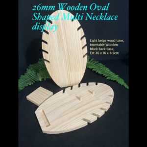 26cm Wooden Oval Shaped Multi strand necklace display