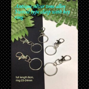 38mm Platinum Tone swivel Iron Keyring with 25mm ring