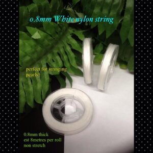0.8mm White Braided Nylon Cord (est 8 metres)