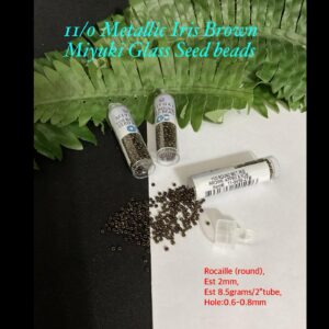 11/0 Metallic Iris Brown Miyuki Glass seed beads (est 8.5g tube)