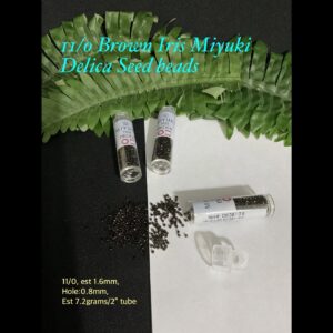 11/0 Brown Iris Miyuki Glass seed beads (7.2g tube) 10% off!