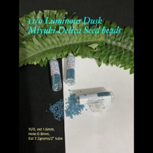 11/0 Luminous Dusk Blue Miyuki Glass seed beads (7.2g tube) 10% off!