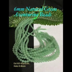 6mm Natural Green Aventurine beads (est 60-61pcs)
