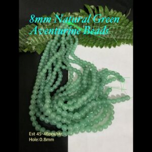 8mm Natural Green Aventurine beads (est 45-46pcs)