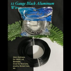 12 gauge (2mm) Black Aluminum wire (est 180ft)