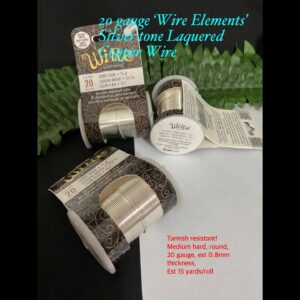 20gauge ‘Wire Elements’ Silver tone Lacquered Copper wire (est 15 yards)