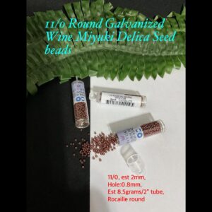 11/0 Round Galvanized Wine Miyuki Glass seed beads (est 8.5g)