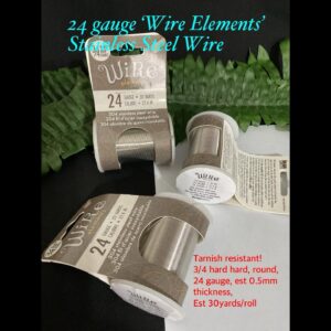 24 gauge ‘Wire Elements’ Stainless Steel wire (est 30 yards)