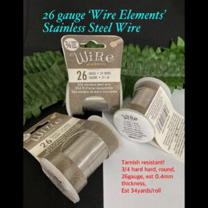 26 gauge ‘Wire Elements’ Stainless Steel wire (est 34 yards)