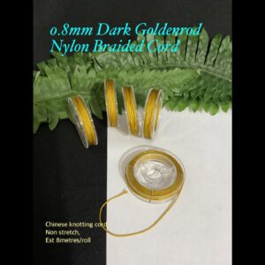 0.8mm Dark Goldenrod Nylon Braided Cord (est 8metres)