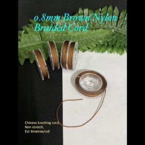0.8mm Brown Nylon Braided Cord (est 8metres)