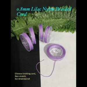 0.8mm Lilac Nylon Braided Cord (est 8metres)
