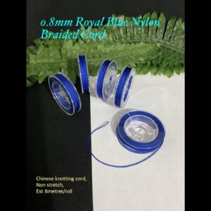 0.8mm Royal Blue Nylon Braided Cord (est 8metres)