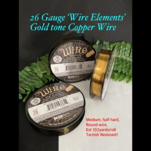 26gauge ‘Wire Elements’ Tarnish resistant gold tone wire (est 102yards)